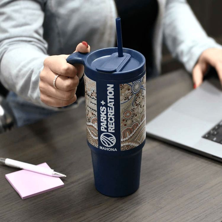 Picture of The Tilly Tumbler - Recycled w/ Handle 900ml