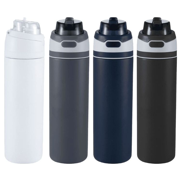 Picture of Elvin 900ml Recycled Stainless Flip Straw Bottle