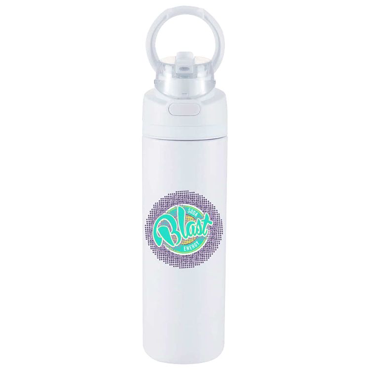 Picture of Elvin 900ml Recycled Stainless Flip Straw Bottle