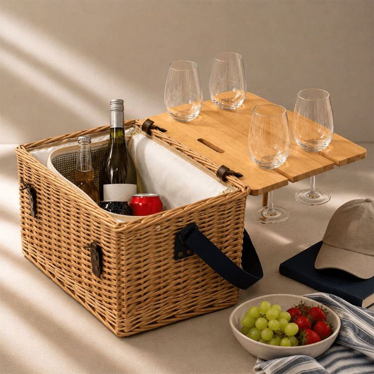 Picture of Trekk Wicker Basket w/ Picnic Table