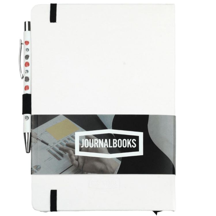 Picture of Nova White Bound JournalBook w/ Coloured Accents