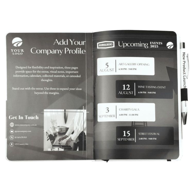 Picture of Nova White Bound JournalBook w/ Coloured Accents