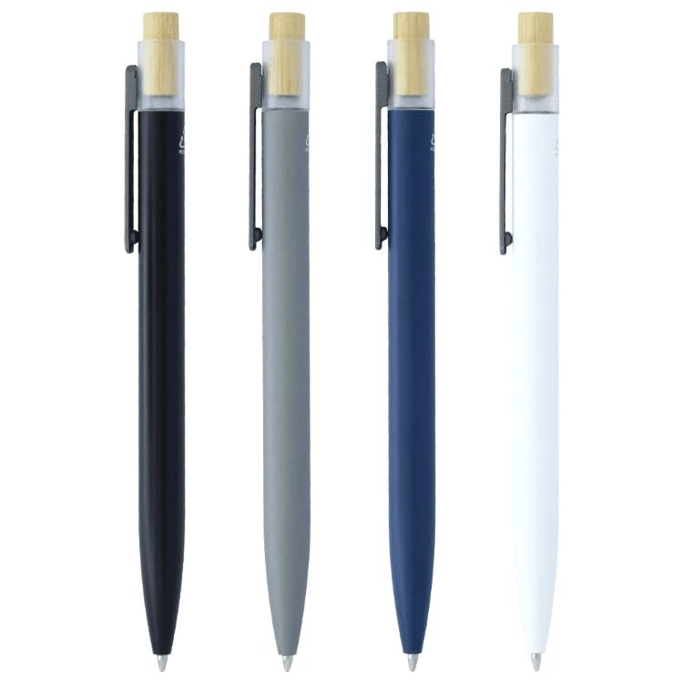 Picture of Recycled Aluminium Pen w/ Bamboo Clicker