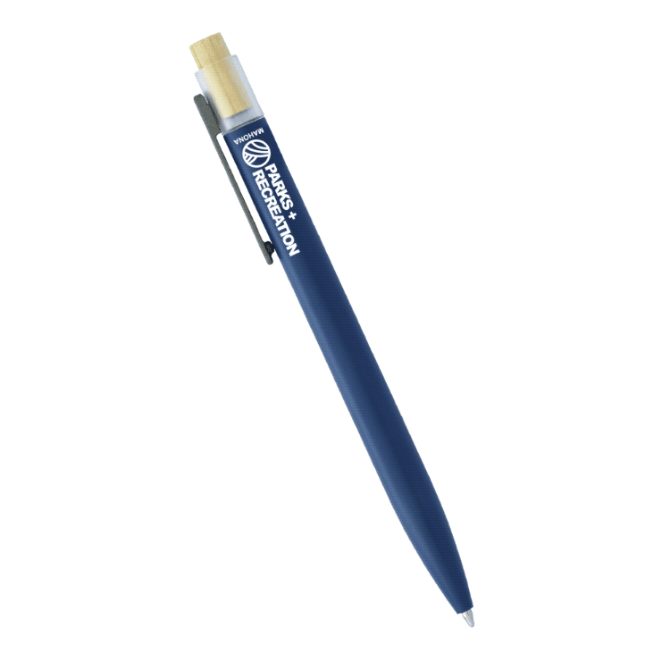Picture of Recycled Aluminium Pen w/ Bamboo Clicker