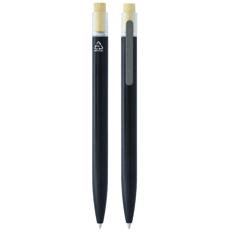 Picture of Recycled Aluminium Pen w/ Bamboo Clicker