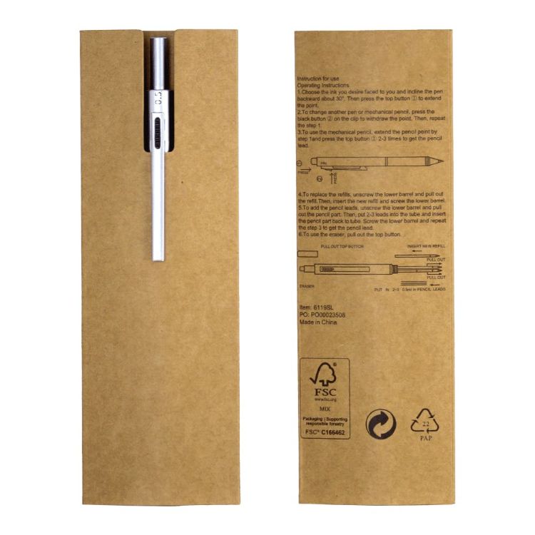 Picture of Tine 4-in-1 Gravity Recycled Stainless Steel Pen