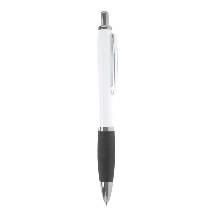 Picture of Nash Ballpoint Pen w/ White Barrel & Coloured Grip