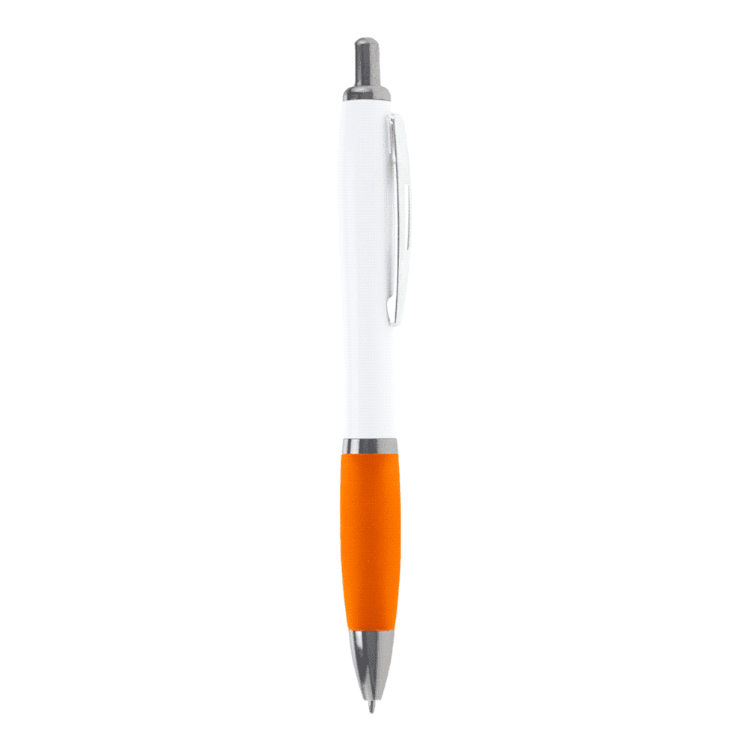 Picture of Nash Ballpoint Pen w/ White Barrel & Coloured Grip