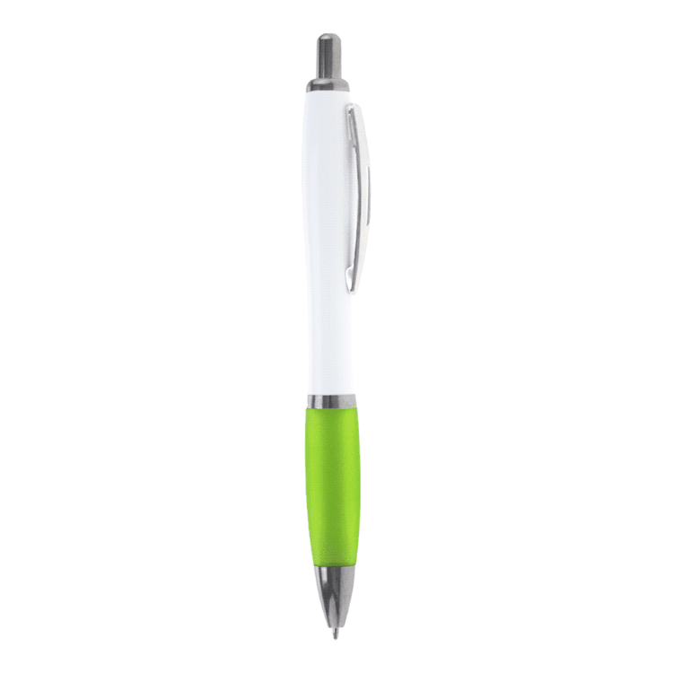Picture of Nash Ballpoint Pen w/ White Barrel & Coloured Grip