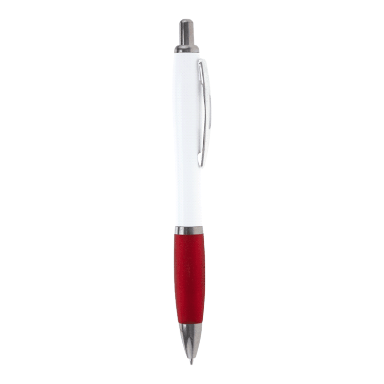 Picture of Nash Ballpoint Pen w/ White Barrel & Coloured Grip