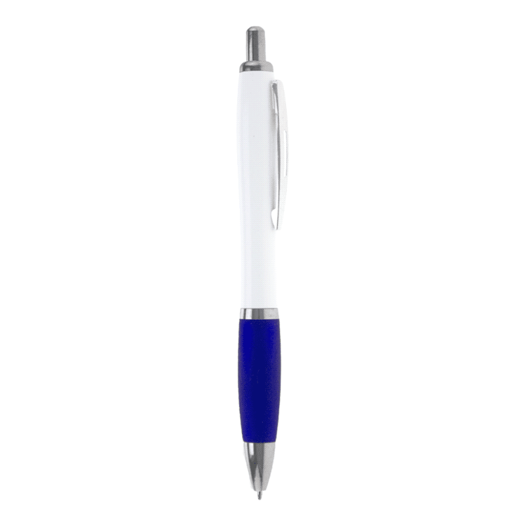 Picture of Nash Ballpoint Pen w/ White Barrel & Coloured Grip