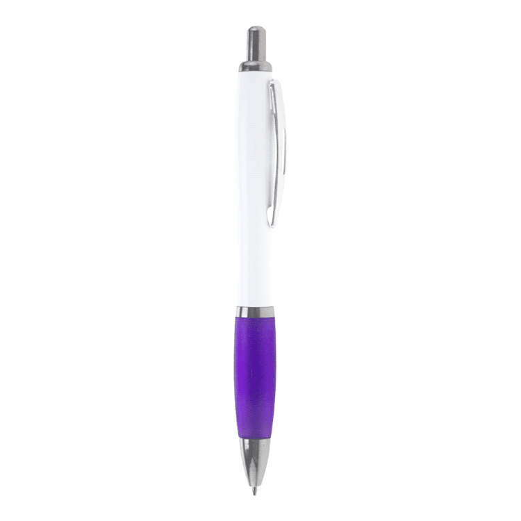 Picture of Nash Ballpoint Pen w/ White Barrel & Coloured Grip