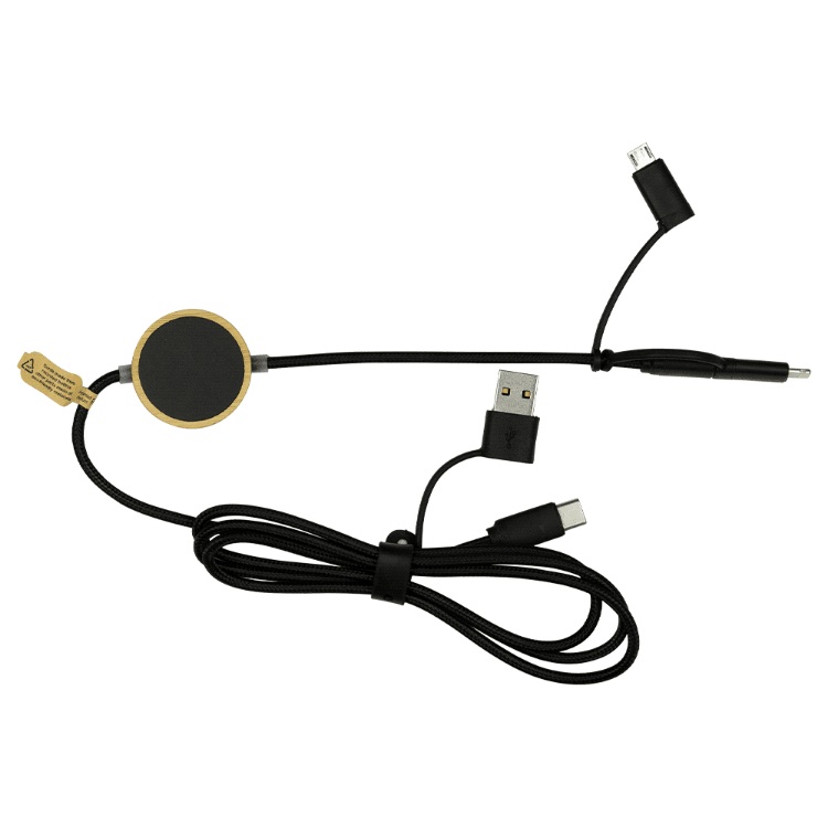 Picture of 120cm Recycled 6-In-1 Data Transfer Cable w/ Micro Adaptor