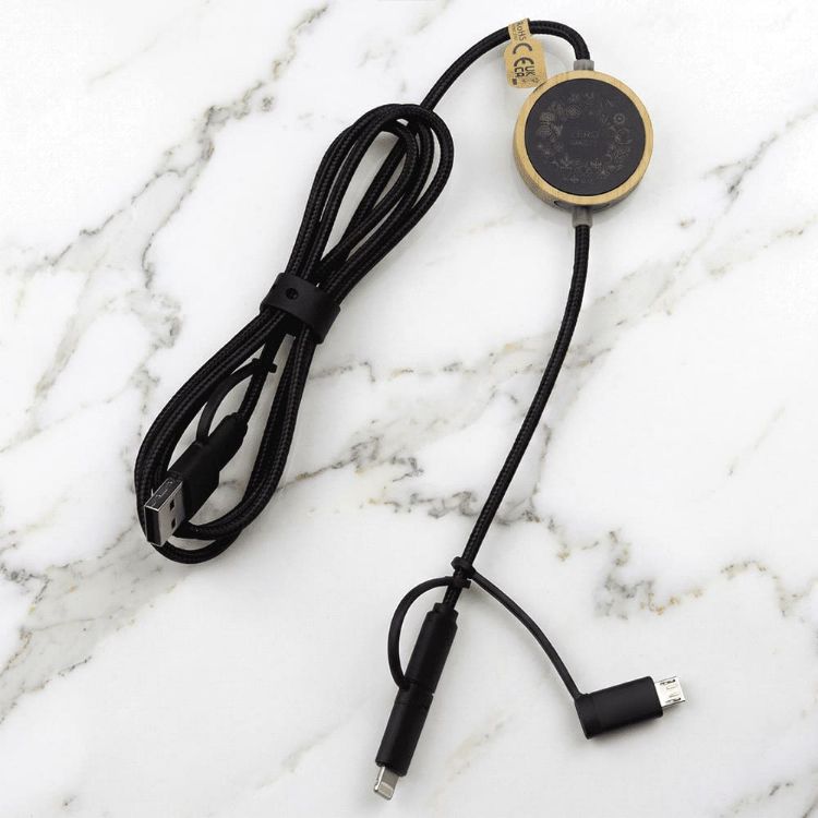Picture of 120cm Recycled 6-In-1 Data Transfer Cable w/ Micro Adaptor