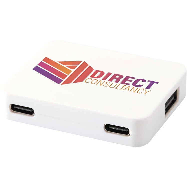 Picture of Gaia 4-Port USB Hub w/  USB-A & Type-C Output & Dual Input