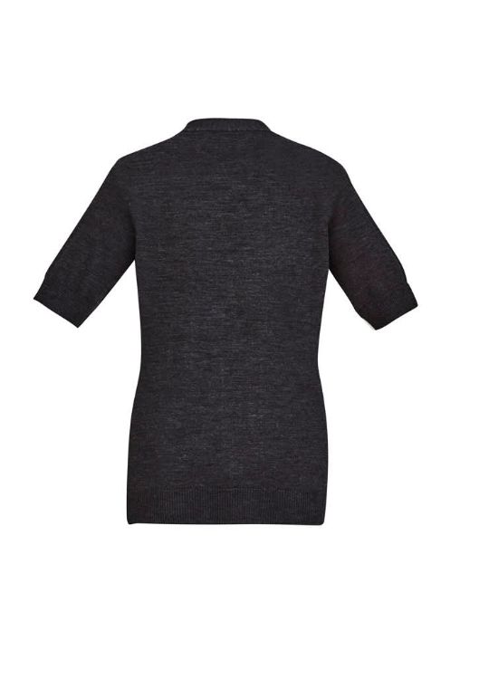 Picture of Zip Front Womens Short Sleeve Knit Cardigan