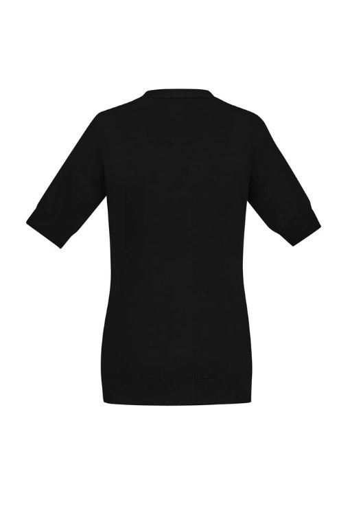 Picture of Zip Front Womens Short Sleeve Knit Cardigan