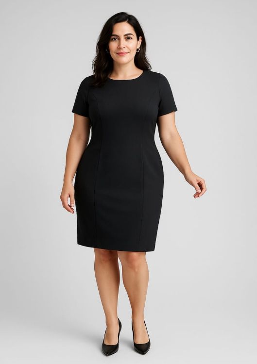 Picture of Comfort Wool Stretch Womens Short Sleeve Shift Dress