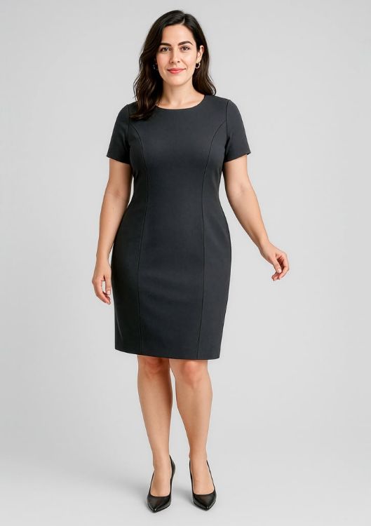 Picture of Comfort Wool Stretch Womens Short Sleeve Shift Dress