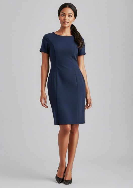 Picture of Comfort Wool Stretch Womens Short Sleeve Shift Dress