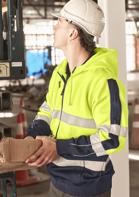 Picture of Unisex Hi Vis Full Zip Stretch Taped Hoodie