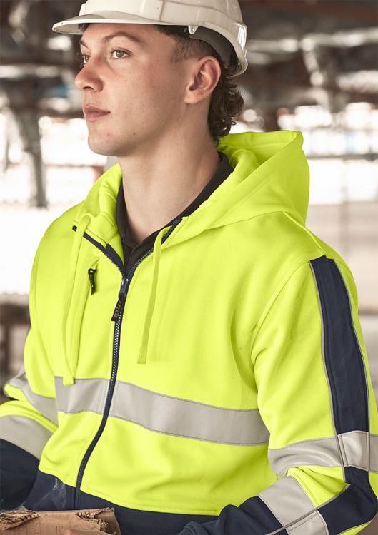 Picture of Unisex Hi Vis Full Zip Stretch Taped Hoodie