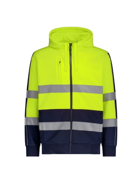 Picture of Unisex Hi Vis Full Zip Stretch Taped Hoodie