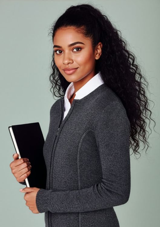 Picture of 2-Way Womens Zip Cardigan