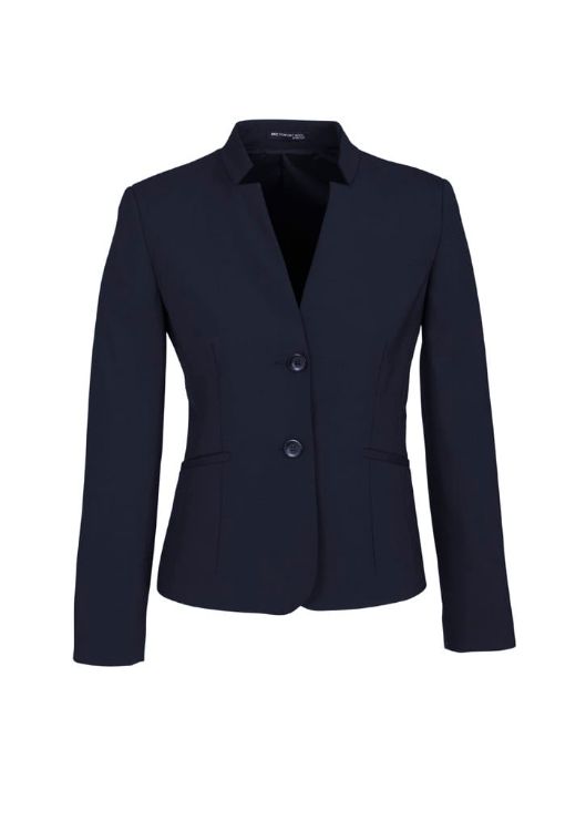Picture of Comfort Wool Stretch Womens Short Jacket with Reverse Lapel