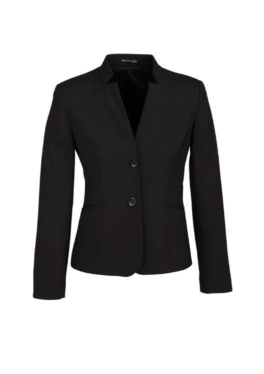 Picture of Comfort Wool Stretch Womens Short Jacket with Reverse Lapel