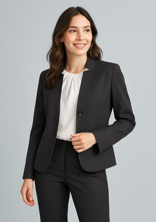 Picture of Cool Stretch Womens Short Jacket with Reverse Lapel