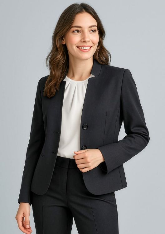 Picture of Cool Stretch Womens Short Jacket with Reverse Lapel
