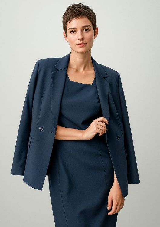 Picture of Renew Womens Double Breasted Longline Jacket