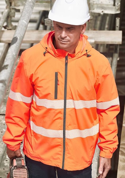 Picture of Unisex Super Light Segmented Tape Packable Rain Jacket