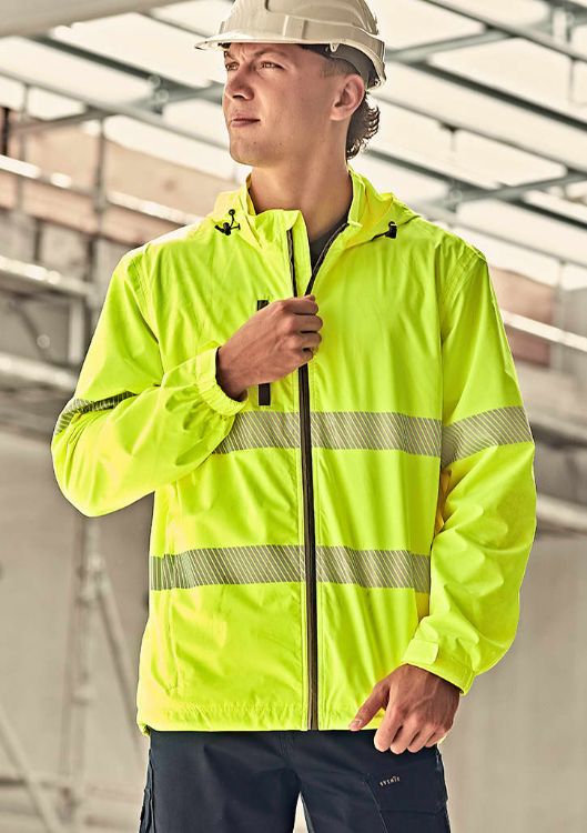 Picture of Unisex Super Light Segmented Tape Packable Rain Jacket