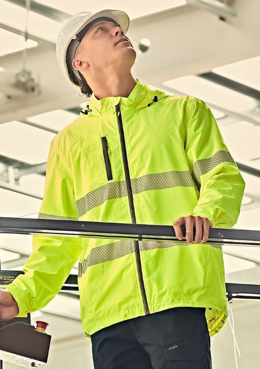 Picture of Unisex Super Light Segmented Tape Packable Rain Jacket