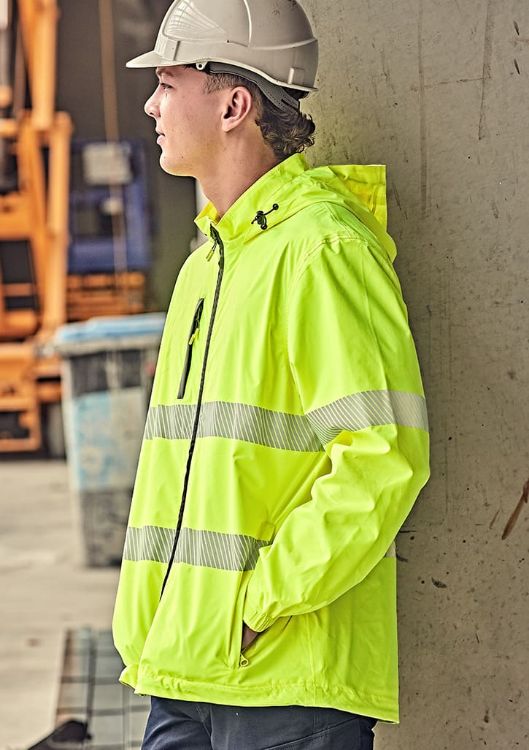 Picture of Unisex Super Light Segmented Tape Packable Rain Jacket