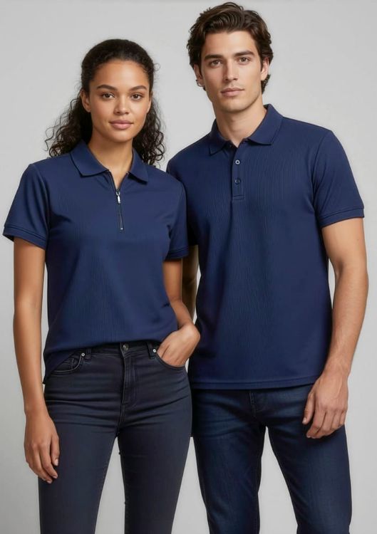 Picture of Micro Womens Waffle Short Sleeve Polo