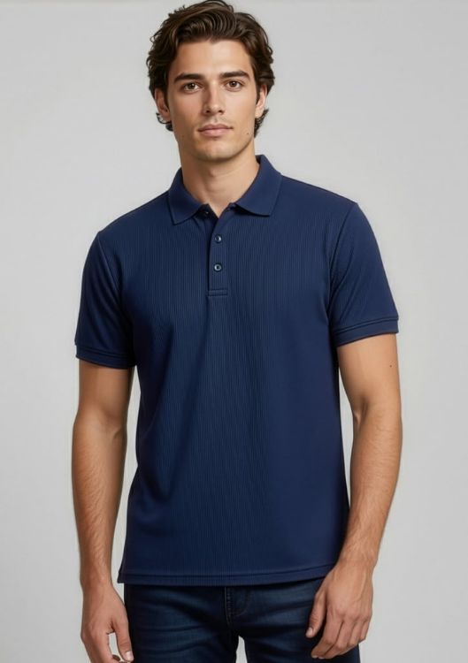 Picture of Micro Mens Waffle Short Sleeve Polo