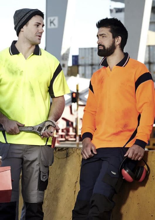 Picture of Mens Hi Vis Aztec Short Sleeve Polo