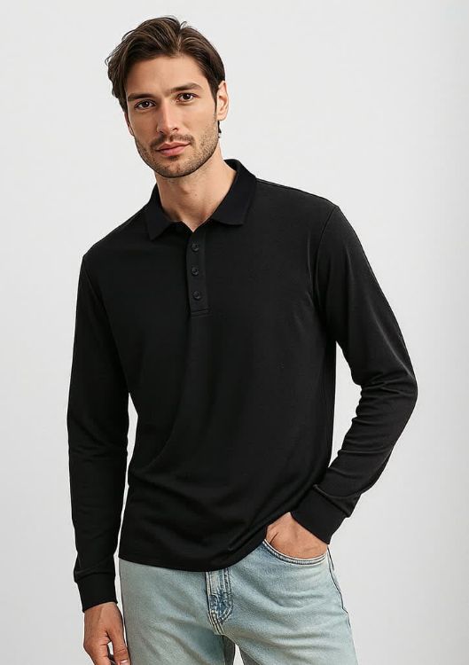 Picture of Action Mens Long Sleeve Polo
