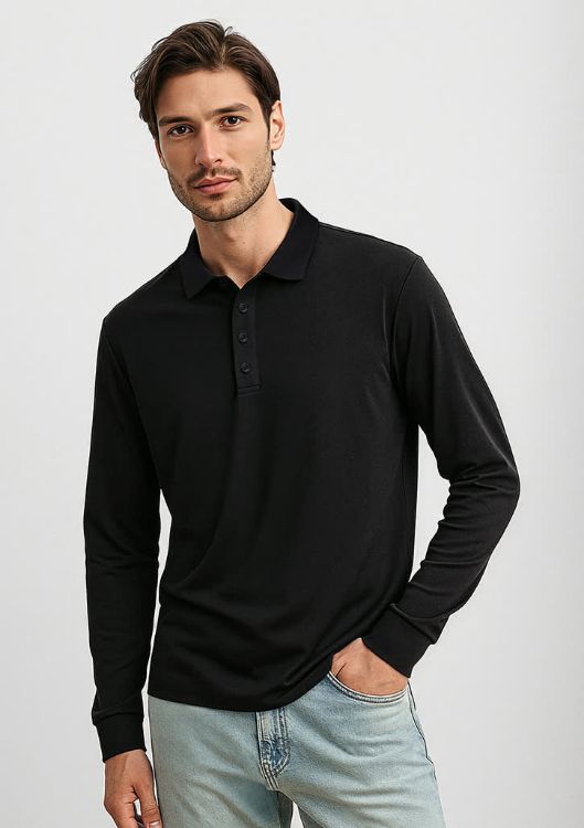 Picture of Action Mens Long Sleeve Polo
