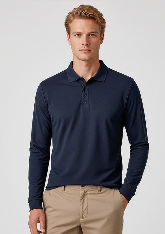 Picture of Action Mens Long Sleeve Polo
