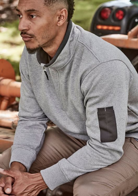 Picture of Unisex 1/4 Zip Brushed Fleece Pullover