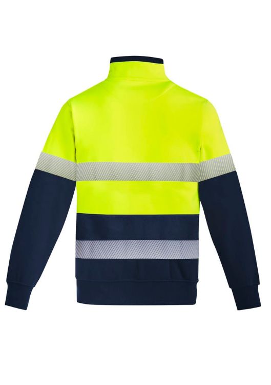 Picture of Mens Orange Flame Hi Vis 1/4 Zip Pullover - Hoop Taped