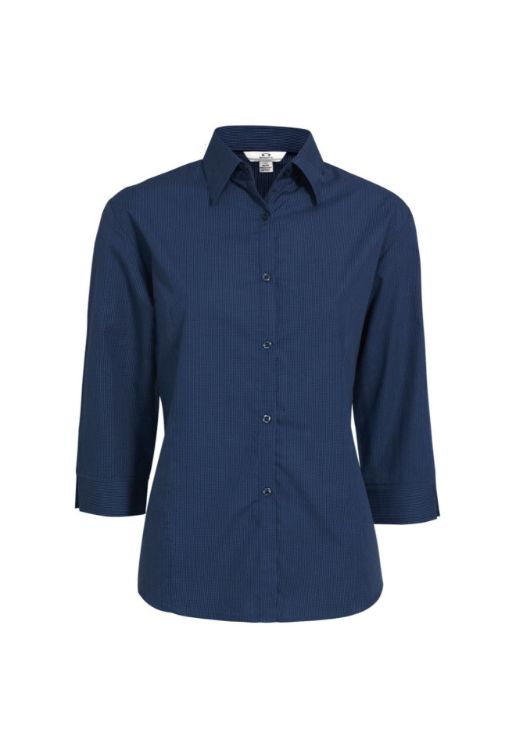 Picture of Micro Womens Check 3/4 Sleeve Shirt