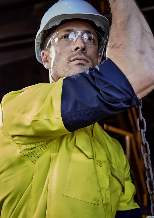 Picture of Mens Rugged Cooling Hi Vis Long Sleeve Shirt