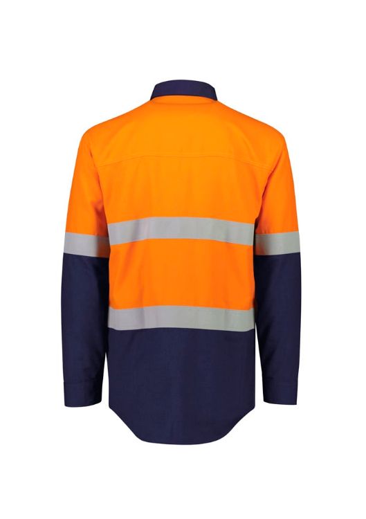 Picture of Mens Orange Flame Lightweight Ripstop Shirt - Hoop Taped