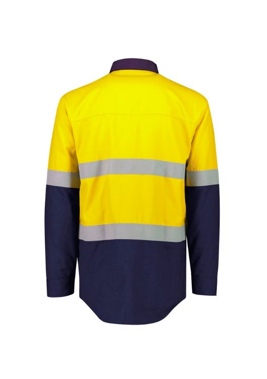 Picture of Mens Orange Flame Lightweight Ripstop Shirt - Hoop Taped