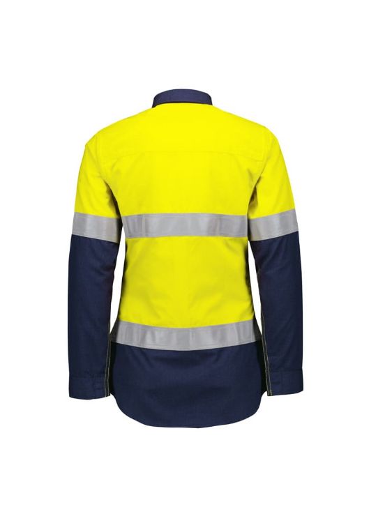 Picture of Womens Orange Flame Lightweight Ripstop Taped Shirt